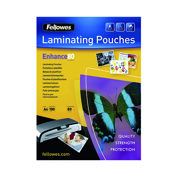Fellowes A4 Enhance Laminating Pouch Matte (Pack of 100) 5452101