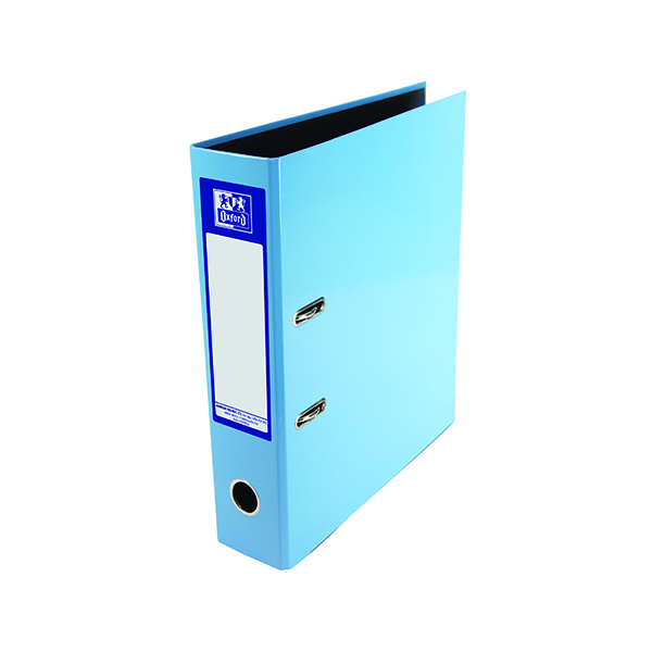 Oxford 70mm Lever Arch File Laminated A4 Light Blue 400132438