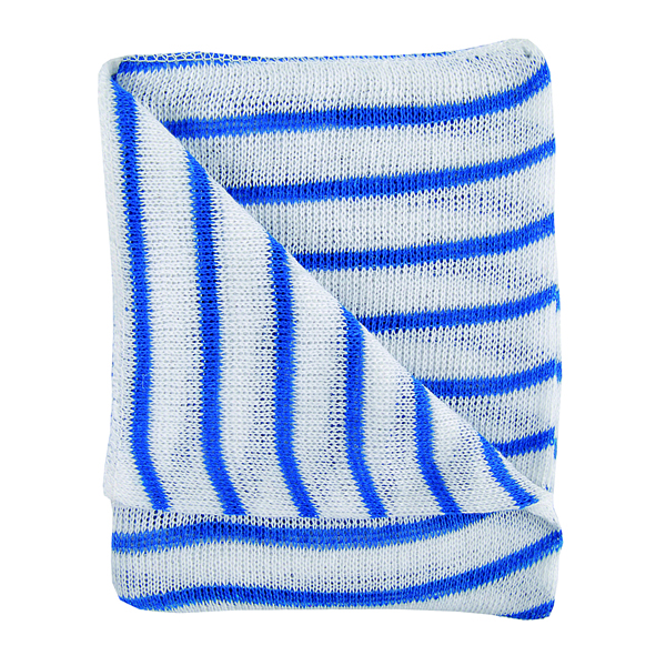 Blue and White Hygiene Dishcloths 16x12 Inches (10 Pack) 100755BU