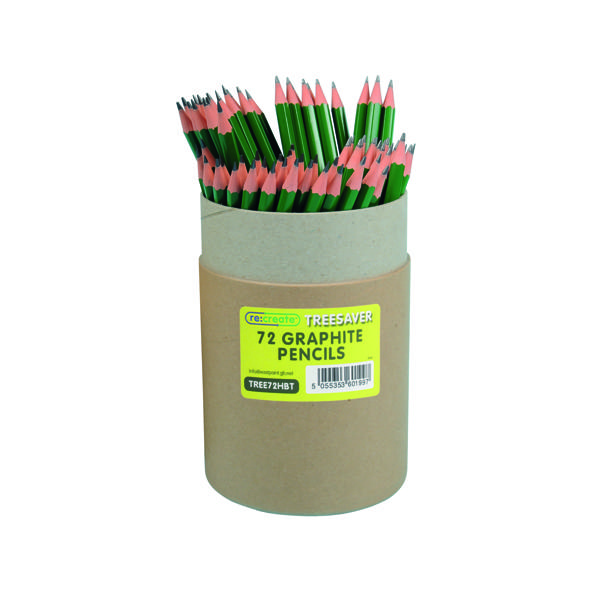 ReCreate Treesaver Recycled HB Pencil (Pack of 72) TREE72HBT