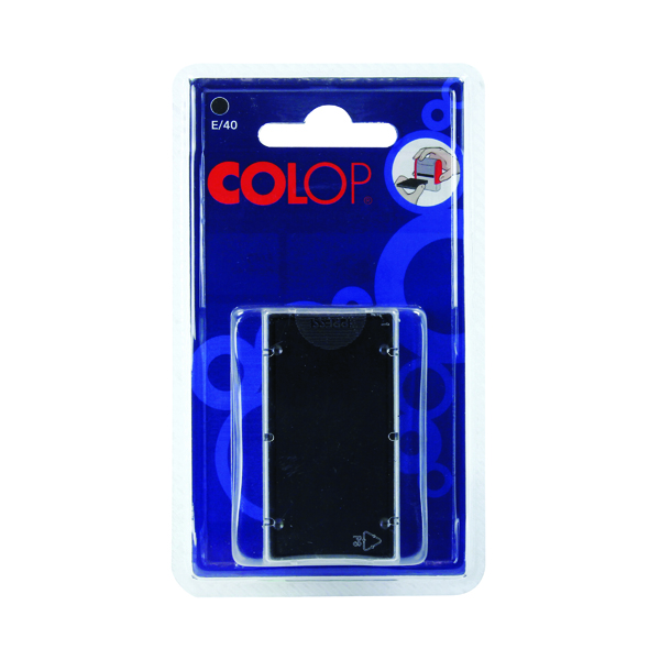COLOP E/40 Replacement Ink Pad Black (2 Pack) E40BK