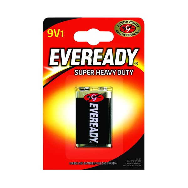 Eveready Super Heavy Duty 9V Battery 6F22BIUP