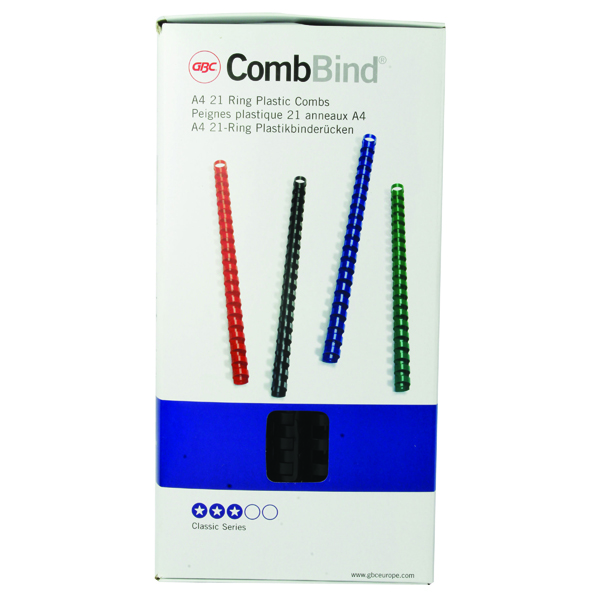 GBC CombBind A4 14mm Binding Combs Black (Pack of 100) 4028178