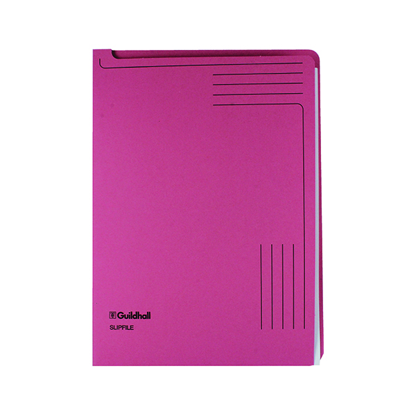 Exacompta Guildhall Slipfile Manilla 230gsm Pink (Pack of 50) 4604Z