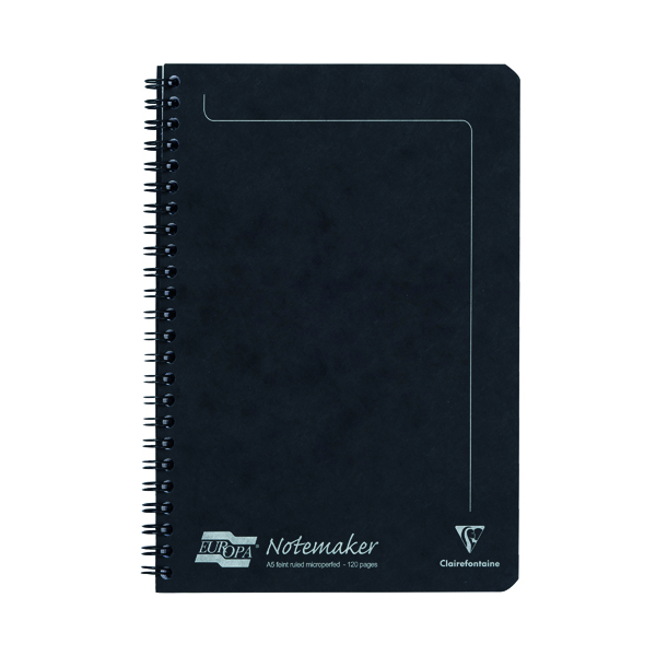 Clairefontaine Europa Notemakers Notebook A5 Black (10 Pack) 4852