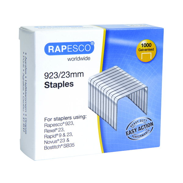 Rapesco 923/23mm Staples (1000 Pack) 1242