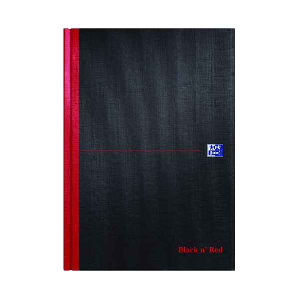 Black n' Red Casebound Plain Hardback Notebook A4 (Pack of 5) 100080489