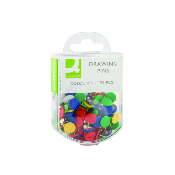 Q-Connect Drawing Pins Coloured (1200 Pack) KF02020Q
