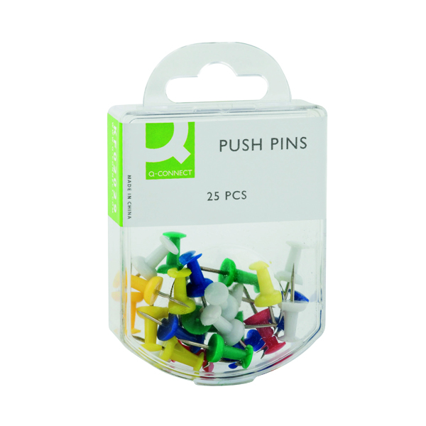 Q-Connect Push Pins Assorted (250 Pack) KF02029Q