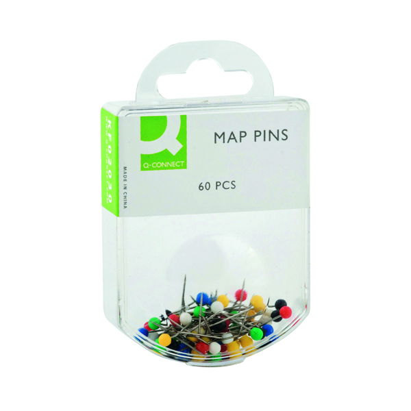 Q-Connect Map Pins Assorted (600 Pack) KF02030Q