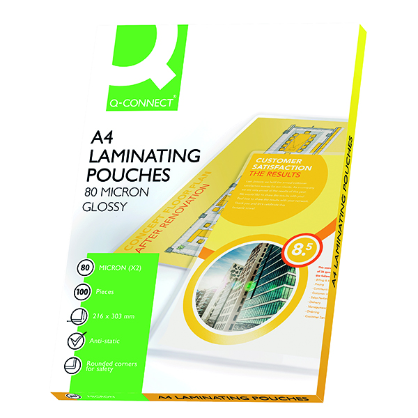 Q-Connect A4 Laminating Pouch 160 Micron (100 Pack) KF04114