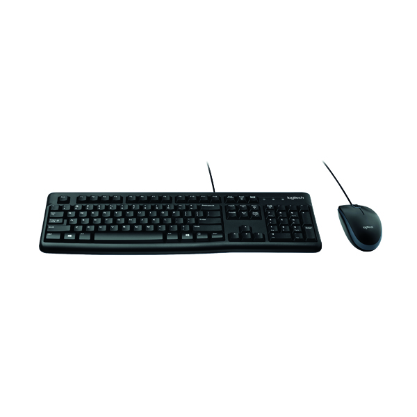 Logitech Black MK120 Wired Keyboard and Mouse Set 920-002552