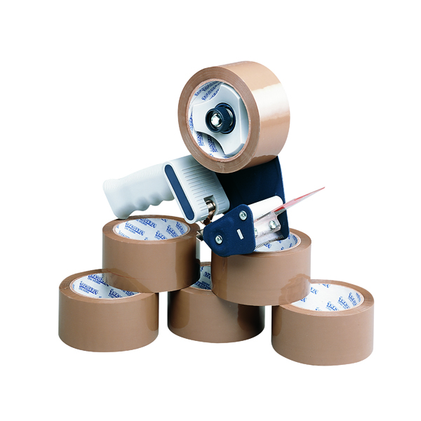 Tape Dispenser With 6 Rolls Polypropylene Tape 50mmx66m (6 Pack) 9761Bdp01