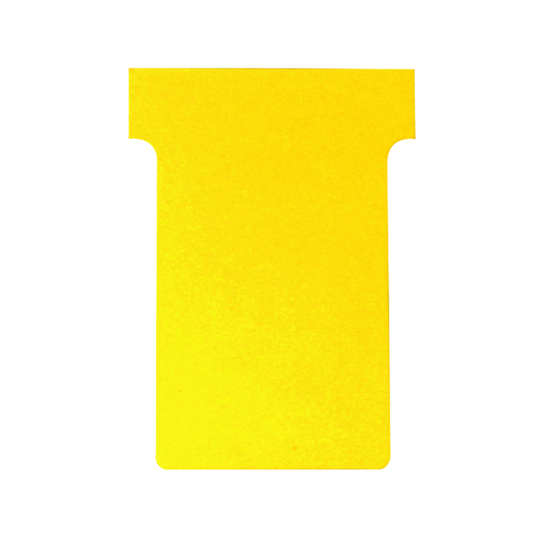 Nobo T-Card Size 2 48 x 85mm Yellow (100 Pack) 2002004