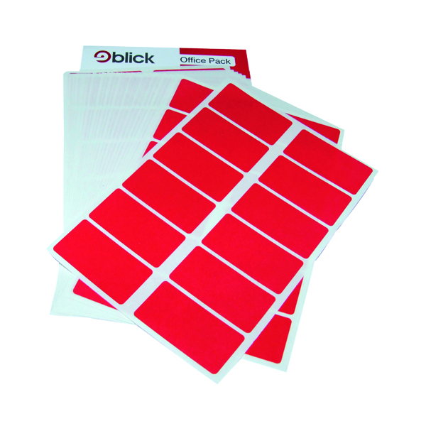 Blick Labels in Office Packs 25mmx50mm Red (320 Pack) RS019954