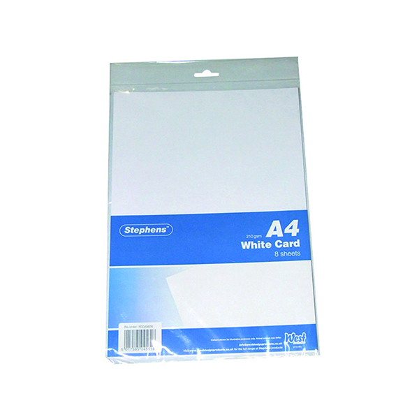 Stephens White A4 Craft Card x10 Sheets (Pack of 8) RS045656