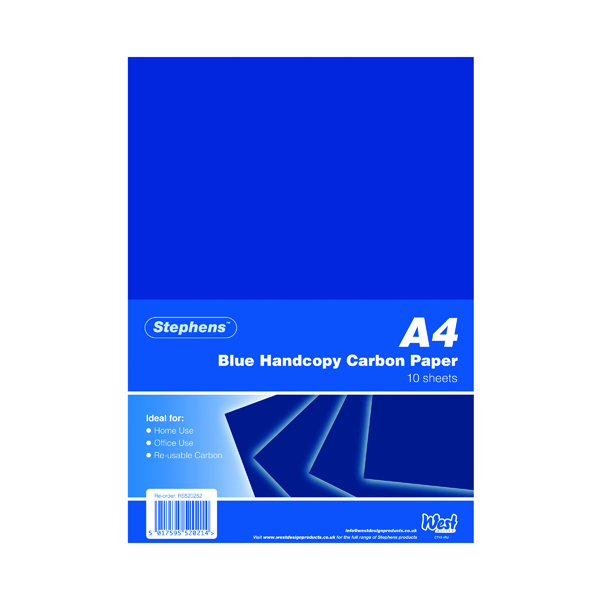 Stephens Blue A4 Hand Carbon Paper (100 Pack) RS520252