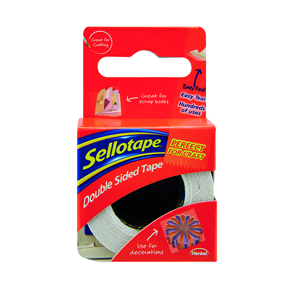 Sellotape Double Sided Tape 15mmx5m (12 Pack) 1445293