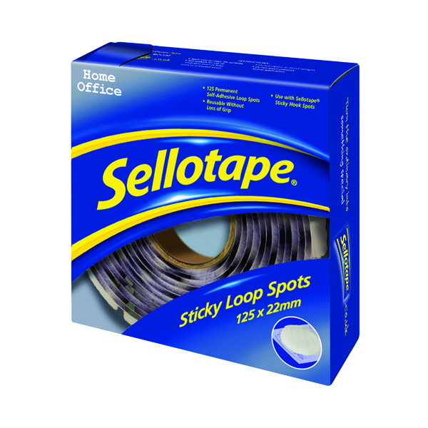Sellotape Sticky Loop Spots 22m (125 Pack) 1445181
