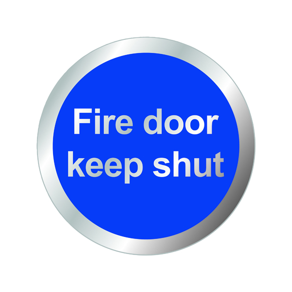 Safety Sign Fire Door Keep Shut 76mm RDS15