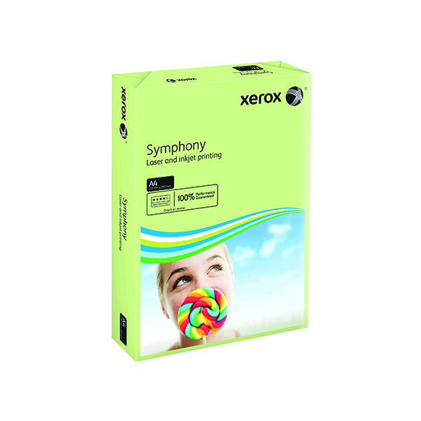 Xerox Symphony Pastel Green A4 160gsm Card (250 Pack) 003R93226