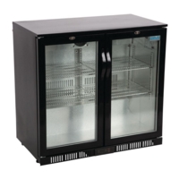 Polar G-Series Back Bar Cooler with Double Hinged Doors Black