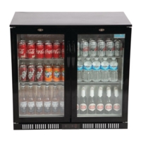 Polar G-Series Back Bar Cooler with Double Hinged Doors Black