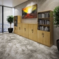 Plain steel shelf internal fitment for systems storage - graphite grey