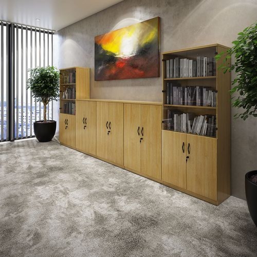 Plain steel shelf internal fitment for systems storage - graphite grey