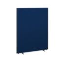 Floor standing fabric screen 1800mm high x 1400mm wide - blue