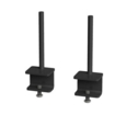 Fabric screen brackets for single desks or runs of Adapt and Fuze single desks (pair) - black