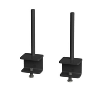 Fabric screen brackets for single desks or runs of Adapt and Fuze single desks (pair) - black