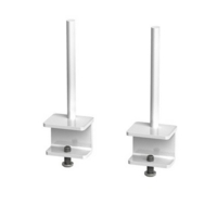 Fabric screen brackets for single desks or runs of Adapt and Fuze single desks (pair) - white