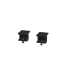 Glazed screen brackets for single Adapt and Fuze desks or runs of single desks (pair) - black
