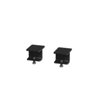 Glazed screen brackets for single Adapt and Fuze desks or runs of single desks (pair) - black