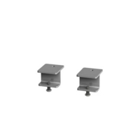 Glazed screen brackets for single Adapt and Fuze desks or runs of single desks (pair) - silver