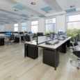 Glazed screen brackets for single Adapt and Fuze desks or runs of single desks (pair) - silver