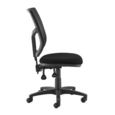 Altino 2 lever high mesh back operators chair with no arms - black