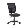 Altino 2 lever high mesh back operators chair with no arms - Blizzard Grey