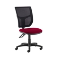 Altino 2 lever high mesh back operators chair with no arms - Diablo Pink