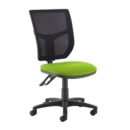 Altino 2 lever high mesh back operators chair with no arms - Madura Green