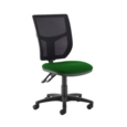 Altino 2 lever high mesh back operators chair with no arms - Lombok Green