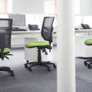 Altino 2 lever high mesh back operators chair with fixed arms - Madura Green