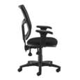 Altino 2 lever high mesh back operators chair with adjustable arms - black