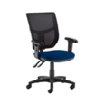 Altino 2 lever high mesh back operators chair with adjustable arms - Curacao Blue