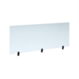 Straight high desktop acrylic screen with black brackets 1800mm x 700mm