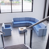Alto modular reception seating with no arms - elapse grey