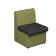 Alto modular reception seating with no arms - elapse grey seat with endurance green back