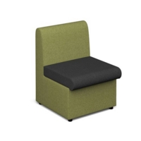 Alto modular reception seating with no arms - elapse grey seat with endurance green back