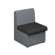 Alto modular reception seating with no arms - elapse grey seat with late grey back